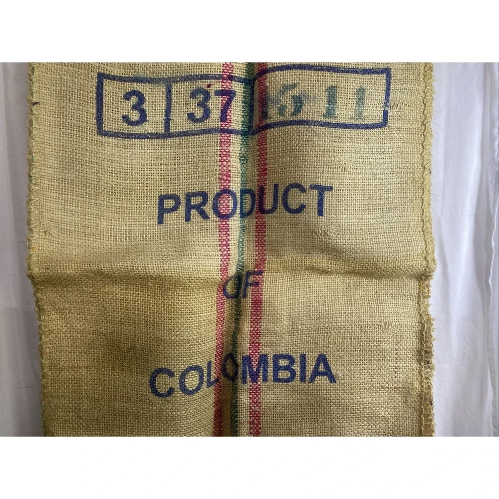 Vintage Product of Columbia Coffee 3 Color Burlap Decorative 70 Kilos Bags‎